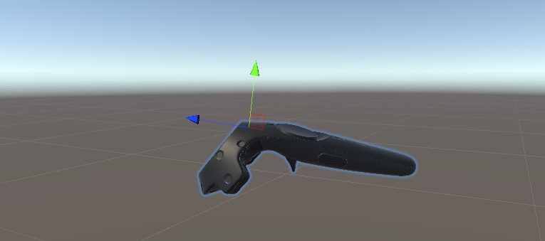 The correctly displayed VR controller